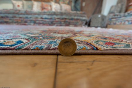 Hand-Knotted Khorjin Rug From Afghanistan