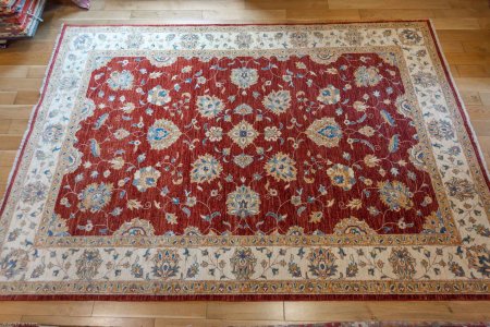 Hand-Knotted Ziegler Rug From Afghanistan
