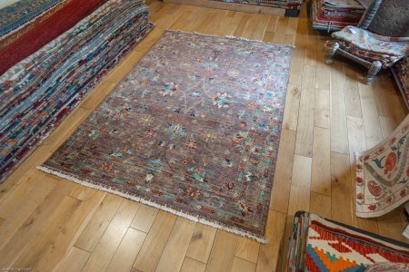 Hand-Knotted Sultanabad Rug From Afghanistan
