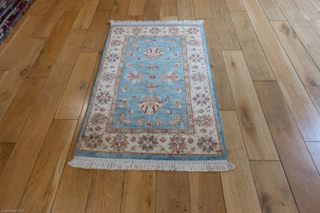 Hand-Knotted Ziegler Rug From Afghanistan