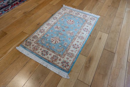 Hand-Knotted Ziegler Rug From Afghanistan