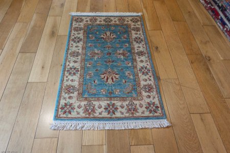 Hand-Knotted Ziegler Rug From Afghanistan