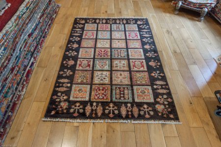 Hand-Knotted Afghan Bahtiar  Rug From Afghanistan