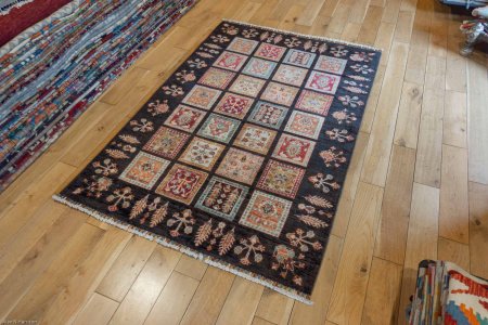 Hand-Knotted Afghan Bahtiar  Rug From Afghanistan