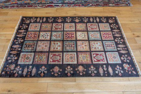 Hand-Knotted Afghan Bahtiar  Rug From Afghanistan