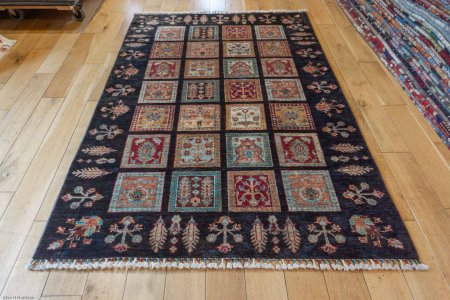 Hand-Knotted Afghan Bahtiar  Rug From Afghanistan