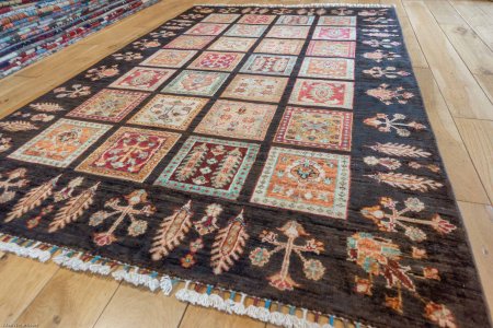 Hand-Knotted Afghan Bahtiar  Rug From Afghanistan