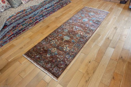 Hand-Knotted Sultanabad Runner From Afghanistan