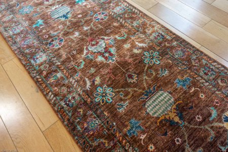 Hand-Knotted Sultanabad Runner From Afghanistan