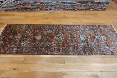 Hand-Knotted Sultanabad Runner From Afghanistan