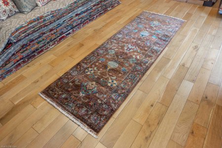 Hand-Knotted Sultanabad Runner From Afghanistan