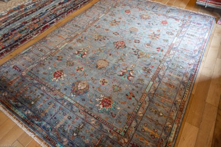 Hand-Knotted Sultanabad Rug From Afghanistan