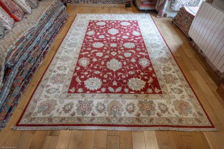 Hand-Knotted Ziegler Rug From Afghanistan