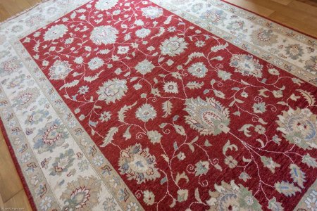 Hand-Knotted Ziegler Rug From Afghanistan