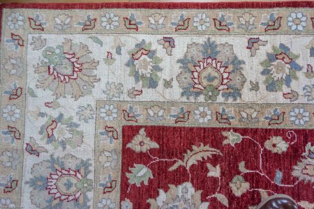 Hand-Knotted Ziegler Rug From Afghanistan