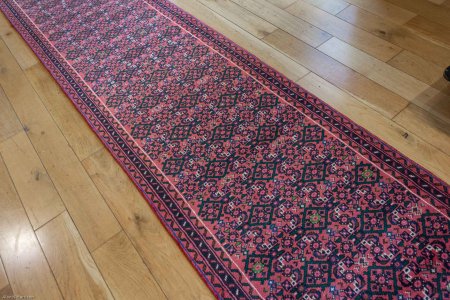 Hand-Knotted Hosseinabad Runner From Iran (Persian)