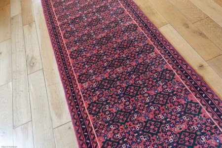 Hand-Knotted Hosseinabad Runner From Iran (Persian)