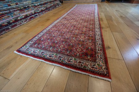 Hand-Knotted Hosseinabad Runner From Iran (Persian)