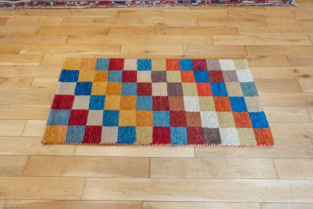 Hand-Knotted Indo Gabbeh Rug From India