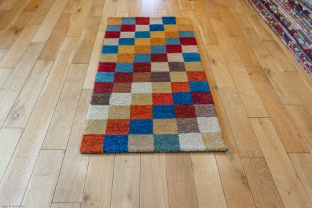 Hand-Knotted Indo Gabbeh Rug From India