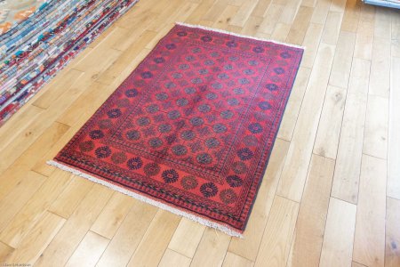 Hand-Knotted Khan Mahomadi Rug From Afghanistan
