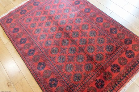 Hand-Knotted Khan Mahomadi Rug From Afghanistan