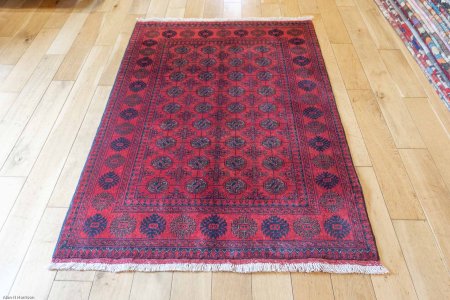 Hand-Knotted Khan Mahomadi Rug From Afghanistan