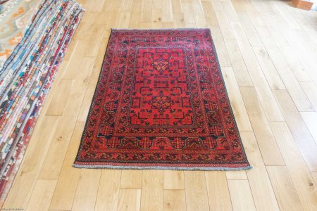 Hand-Knotted Khan Mahomadi Rug From Afghanistan