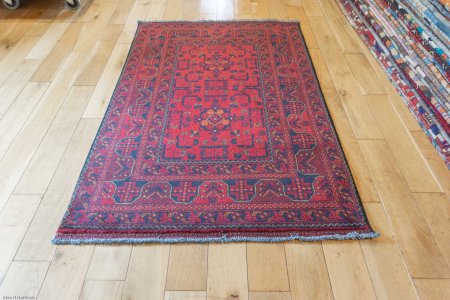 Hand-Knotted Khan Mahomadi Rug From Afghanistan