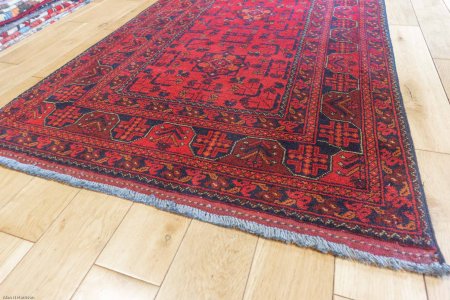 Hand-Knotted Khan Mahomadi Rug From Afghanistan