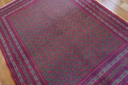 Hand-Knotted Kundoz Rug From Afghanistan