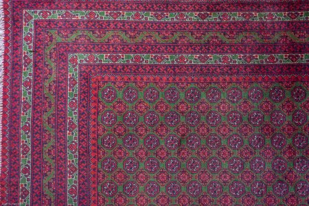 Hand-Knotted Kundoz Rug From Afghanistan