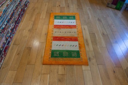 Hand-Knotted Indo Gabbeh Rug From India