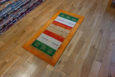 Hand-Knotted Indo Gabbeh Rug From India