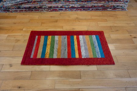 Hand-Knotted Indo Gabbeh Rug From India