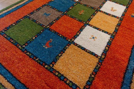 Hand-Knotted Indo Gabbeh Rug From India