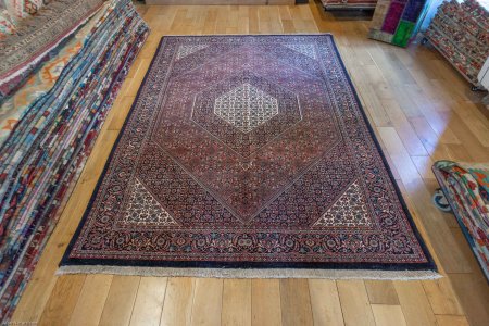 Hand-Knotted Fine Bidjar Rug From Iran (Persian)
