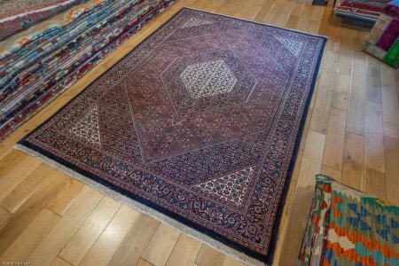 Hand-Knotted Fine Bidjar Rug From Iran (Persian)