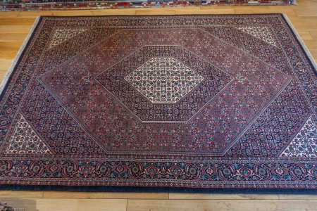 Hand-Knotted Fine Bidjar Rug From Iran (Persian)