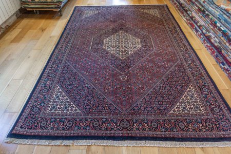 Hand-Knotted Fine Bidjar Rug From Iran (Persian)