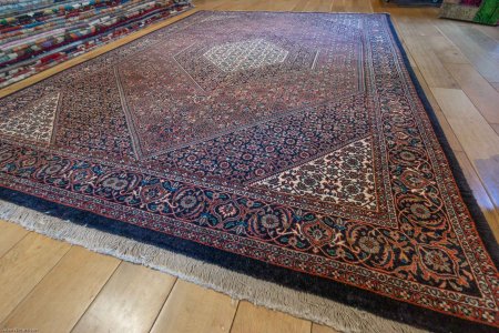 Hand-Knotted Fine Bidjar Rug From Iran (Persian)