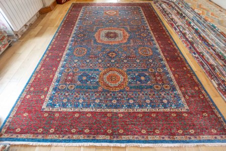 Hand-Knotted Fine Mamluk Rug From Afghanistan