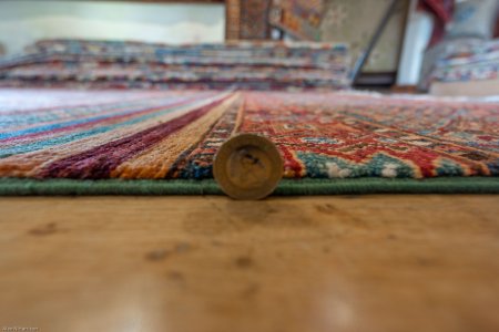 Hand-Knotted Khorjin Rug From Afghanistan