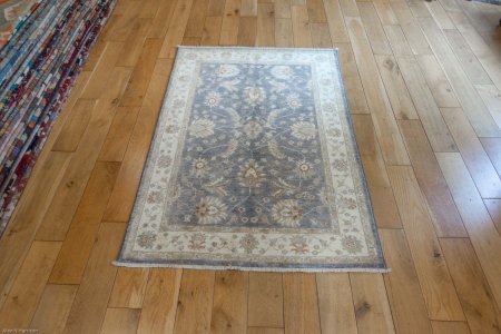 Hand-Knotted Ziegler Rug From Afghanistan