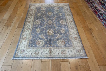 Hand-Knotted Ziegler Rug From Afghanistan