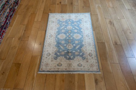 Hand-Knotted Ziegler Rug From Afghanistan