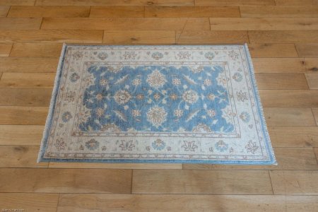 Hand-Knotted Ziegler Rug From Afghanistan