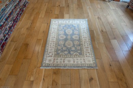 Hand-Knotted Ziegler Rug From Afghanistan