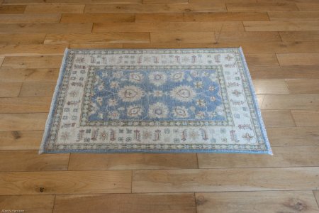 Hand-Knotted Ziegler Rug From Afghanistan