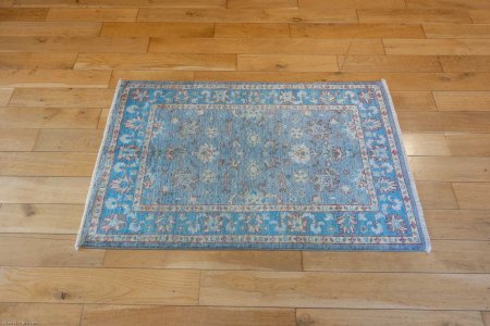 Hand-Knotted Ziegler Rug From Afghanistan